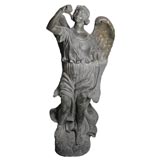 CAST BRONZE OVER COMPOSITION ANGEL