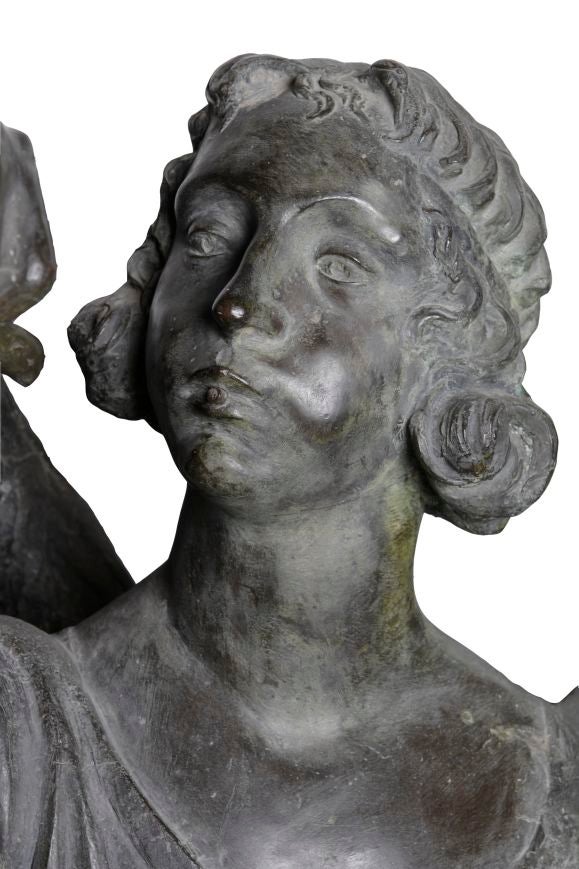 CAST BRONZE OVER COMPOSITION ANGEL