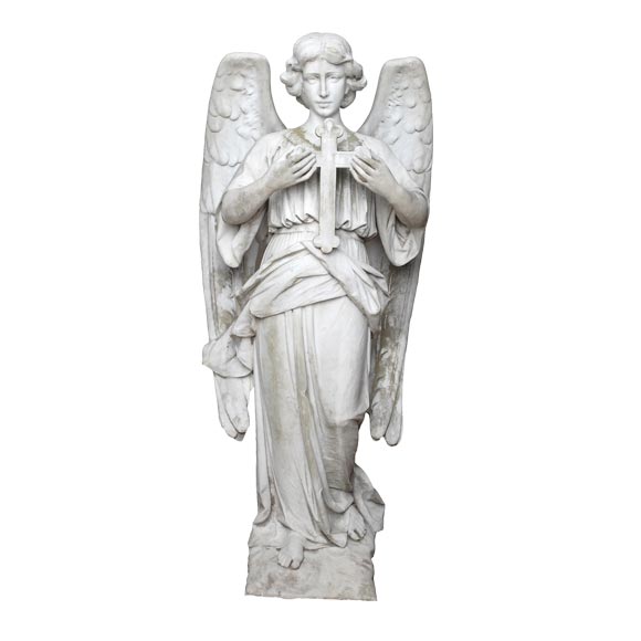 CARVED MARBLE ANGEL