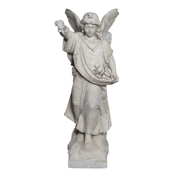 CARVED MARBLE ANGEL