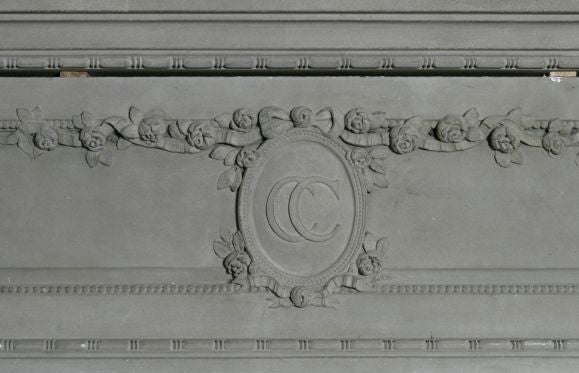 French Carved Stone Fireplace Mantel