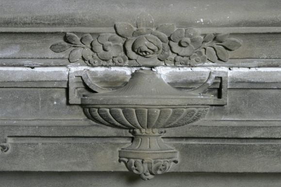 Carved Stone Fireplace Mantel 5