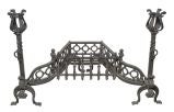 WROUGHT IRON FIREPLACE GRATE FROM THE HOME OF JOSE THENEE
