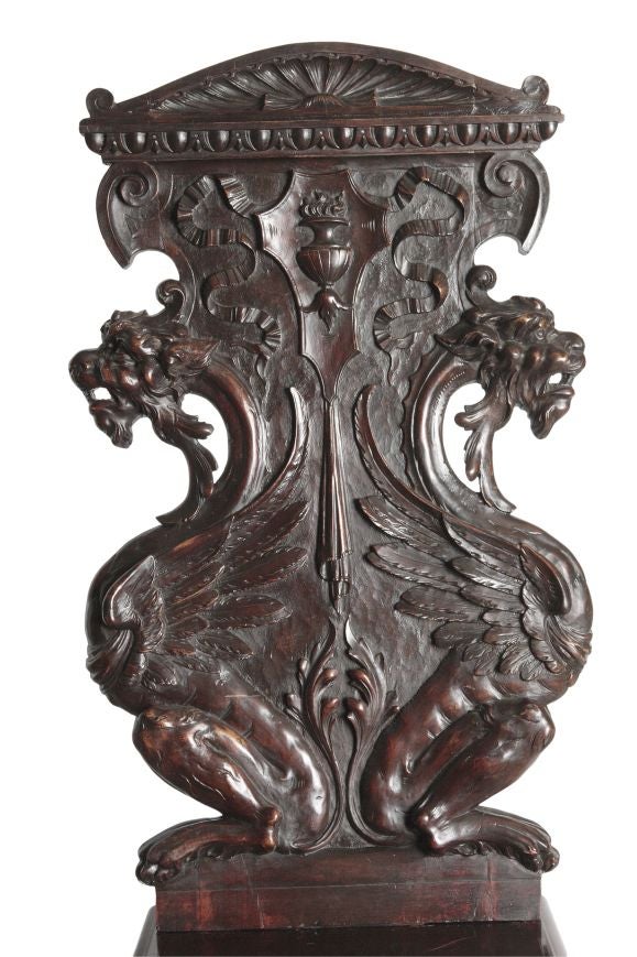 HEAVILY CARVED GRIFFIN CHAIR at 1stDibs