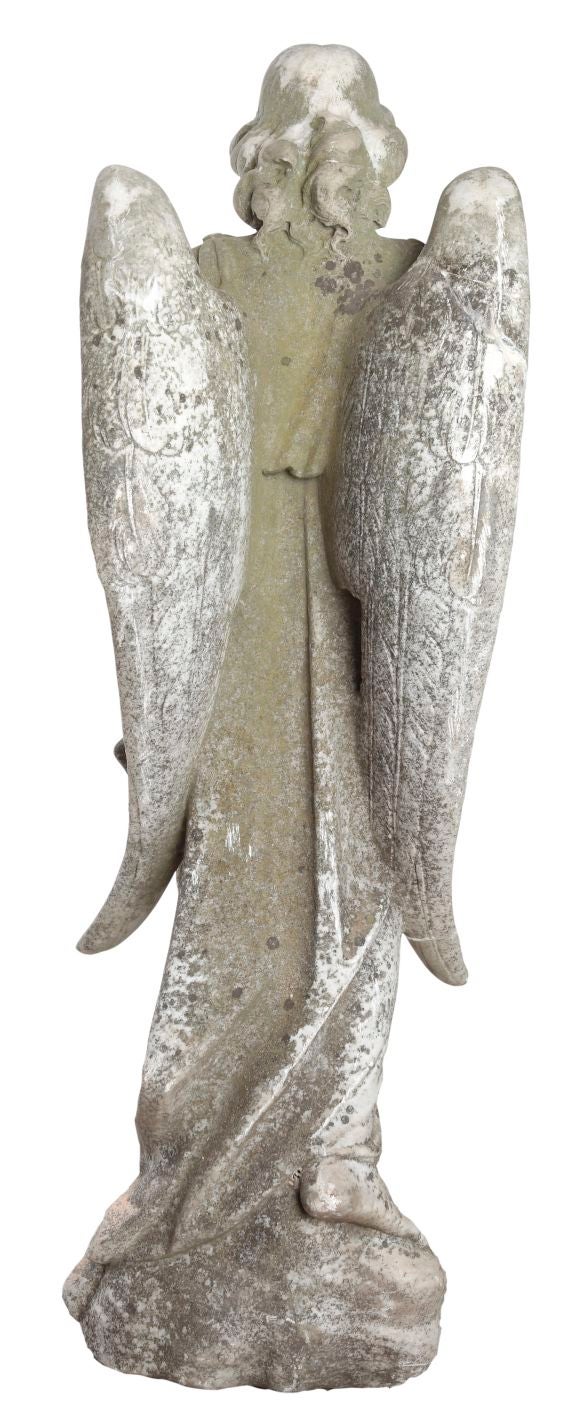Argentine CARVED MARBLE STATUE OF AN ANGEL