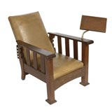 OAK ARTS AND CRAFTS READING CHAIR