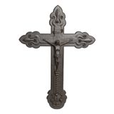 Antique WROUGHT IRON CRUCIFIX
