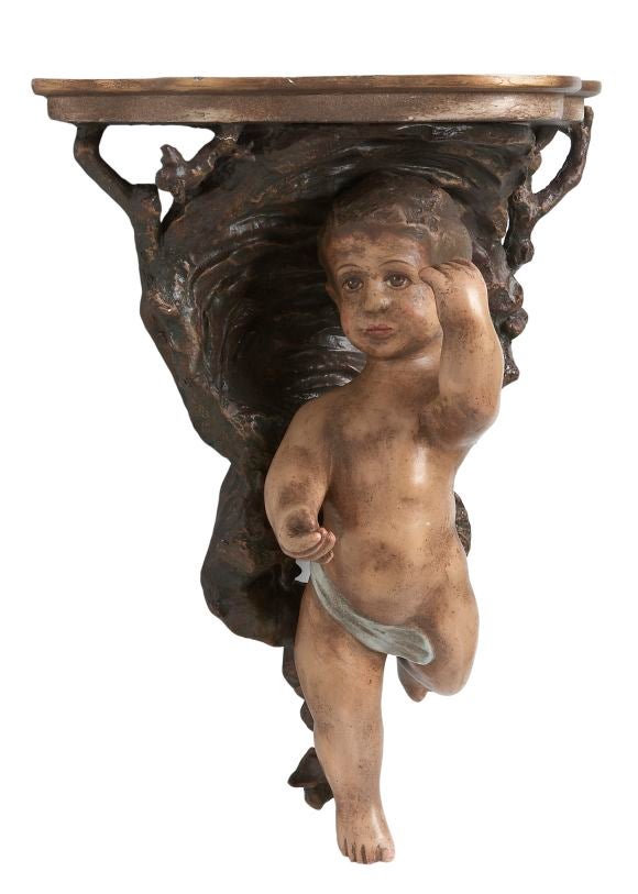 CHERUB WITH SHELF BRACKET