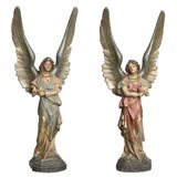 PAIR OF WINGED ANGELS