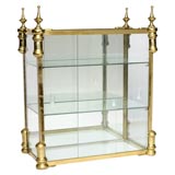 BRONZE AND GLASS DISPLAY CABINET