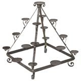 Antique WROUGHT IRON CANDLE STAND