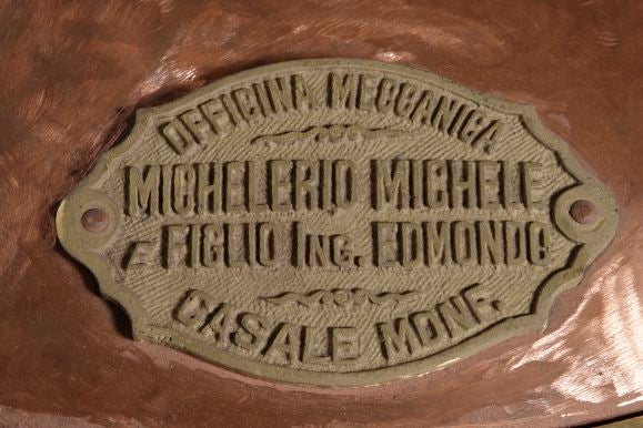 COPPER, BRASS, IRON KETTLE WITH STAND