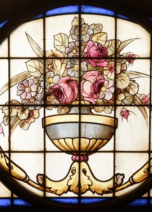 ART GLASS ARCH TOP TRANSOM