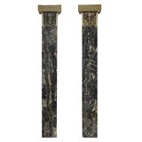 Pair of English Marble Pilasters
