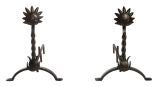 WROUGHT IRON ANDIRONS