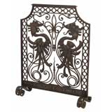 Antique FER FORGE FIRE SCREEN