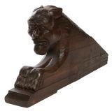 CARVED WOOD BEAST CORBEL