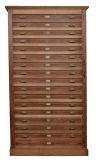 HEART PINE MULTI DRAWER FLAT FILE
