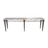 FER FORGE MARBLE TOP TABLE CONSOLE