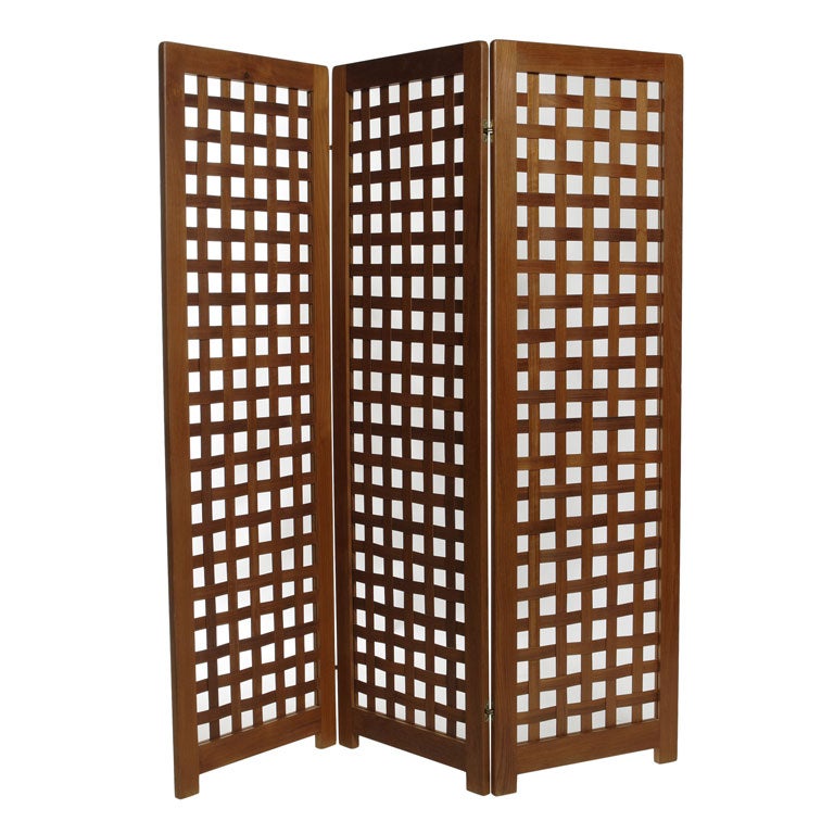 RARE DANISH TEAK FOLDING SCREEN ROOM DIVIDER