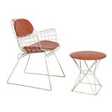 CEES BRAACKMAN ARM CHAIR AND STOOL