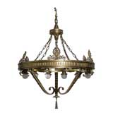 BRONZE CHANDELIER FROM A BANK