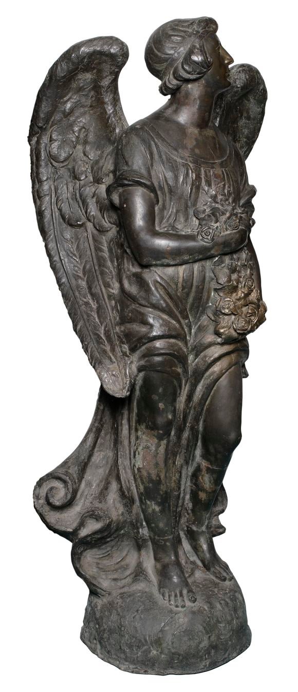 CAST BRONZE OVER COMPOSITION ANGEL