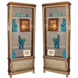 Pair Maison Jansen Vitrines, signed