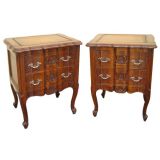 Pair oak small commodes Pair oak small commodes