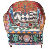 African beaded arm chair