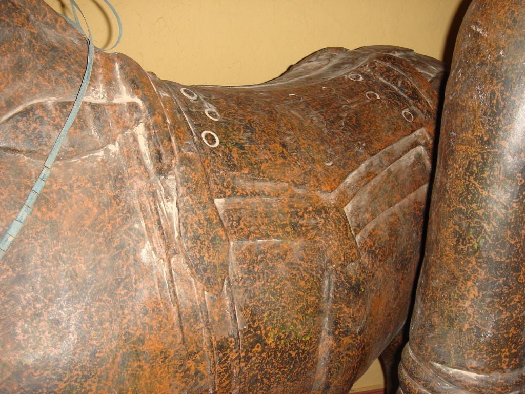 Cavallo e guerriero cinese a grandezza naturale In condizioni ottime in vendita a Sarasota, FL
