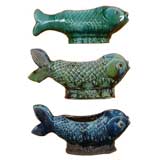 Vintage Two Ceramic Fish Planters