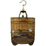 Antique Chinese bamboo bird cage