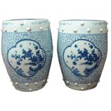 Vintage Pair Chinese stools