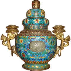 Antique Cloisonne' Censor Vase