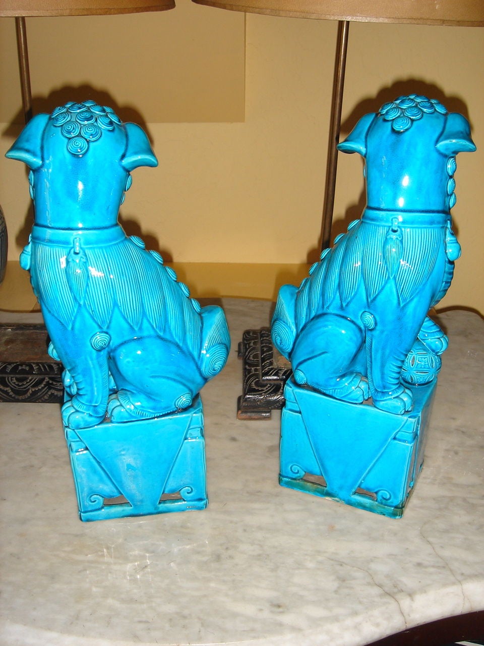 Foo Dog Statues/Lamps In Excellent Condition In Sarasota, FL