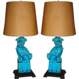 Antique Foo Dog Statues/Lamps