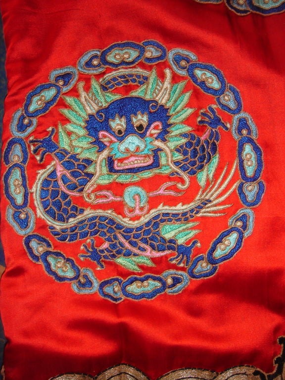 Chinese Hand Embroidered Silk Court Robe