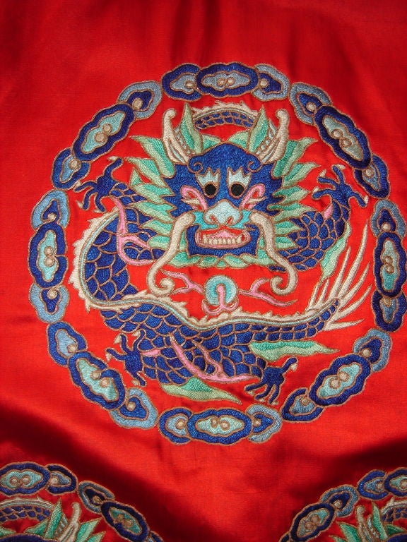 20th Century Hand Embroidered Silk Court Robe