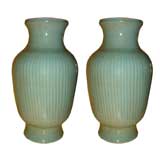 Pair of Celadon Vases