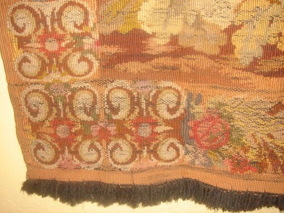 French Tapestry with Iron Rod