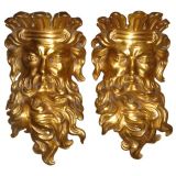 Pair Bronze Wall Plaques
