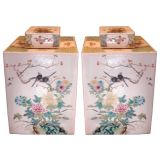 Pair rare tea caddies