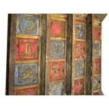 18th c. Spanish Painted Coffered Ceiling