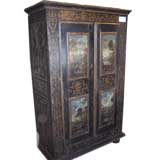 Exceptional 18th c. Painted Armoire