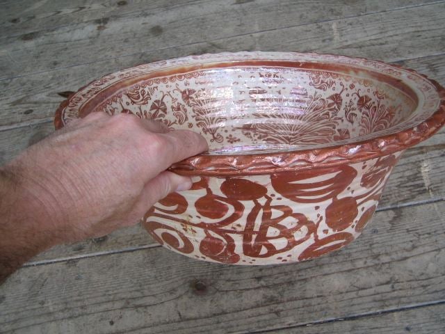 Spanish Extremely Rare Hispano-Moresque Lusterware Bowl