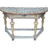 18th c. Southern Italian Baroque Painted Console