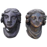Two French Baroque Angel Heads