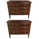 PAIR of 18th c. Tuscan Commodes