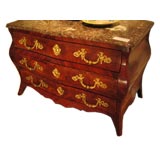 18th c. Regence Commode en Tombeau with magnificent bronze pulls